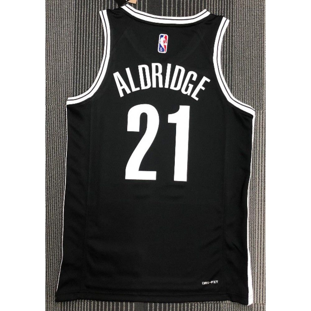 Men's Brooklyn Nets LaMarcus Aldridge #21 Black 2021 Swingman NBA Jersey - Icon Edition-Pro Kit Vault | Brand New 26/27 Sports Jerseys